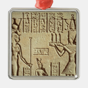 Ornement En Métal Soulagement dépeignant un pharaon
