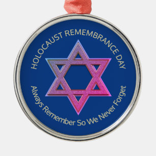 Ornement En Métal Souvenir de l'Holocauste Mémorial YOM HASHOAH