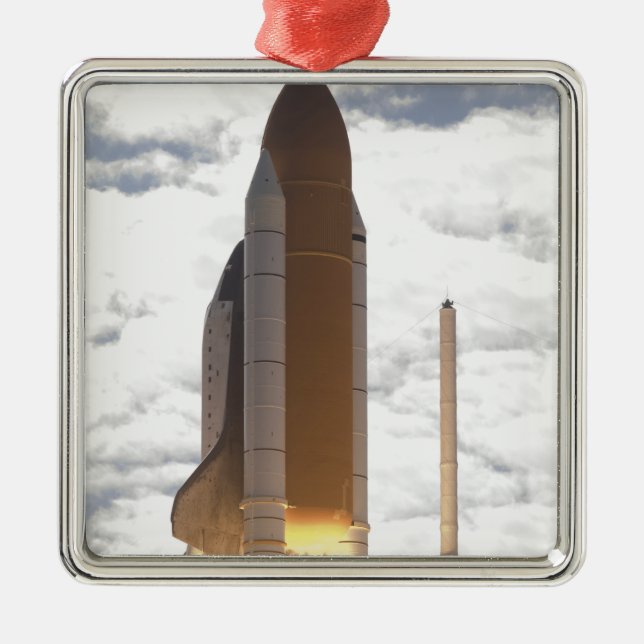 Ornement En Métal Space Shuttle Atlantis lève sur 16 (Devant)