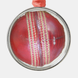 Ornement En Métal Spin Master's Sphere : Une balle de cricket à gauc