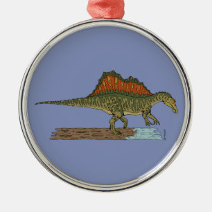 Ornement En Métal Spinosaure de Dinosaure Crétacé