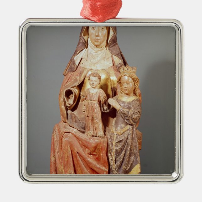Ornement En Métal St Anne, la Vierge et enfant, (Devant)