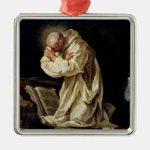 Ornement En Métal St Bruno priant dans le désert, 1763