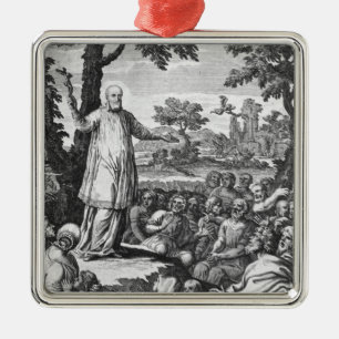 Ornement En Métal St Francis des ventes prêchant au