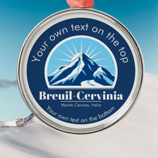 Ornement En Métal Station de ski de Breuil-Cervinia Italie (Créateur téléchargé)