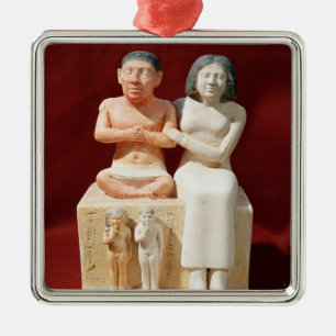 Ornement En Métal Statuette du Seneb nain et de sa famille