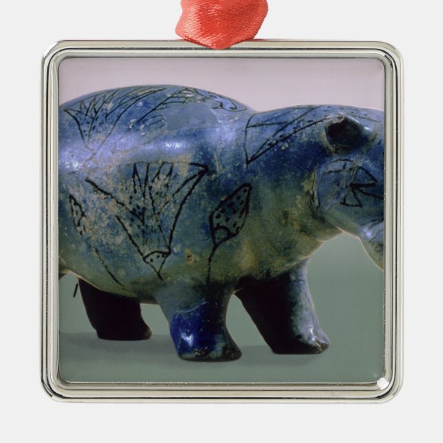 Ornement En Métal Statuette d'un hippopotame (Devant)