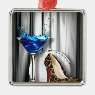 Ornement En Métal stilletos de fille de cocktail de martini de