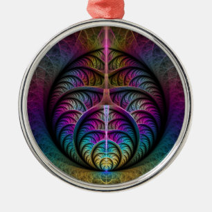 Ornement En Métal Structures vives Art Abstrait coloré Fractal