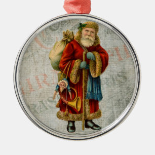 Ornement En Métal Style vintage Père Noël Père Noël