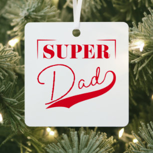 Ornement En Métal Super Dad