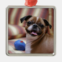 Ornement En Métal Super mignon chien avec sa balle préférée