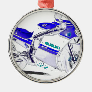 ORNEMENT EN MÉTAL SUPERBIKE. 1986-GSX-R-750