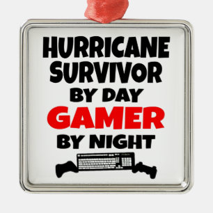 Ornement En Métal Survivant de l'ouragan Gamer