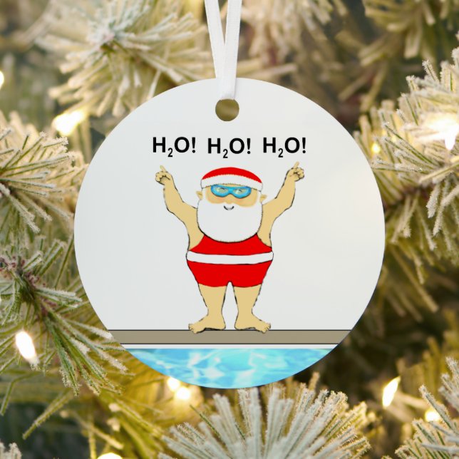 Ornement En Métal Swimming holiday gifts (Insitu)