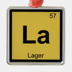 Ornement En Métal Symbole de la table périodique de la chimie de la