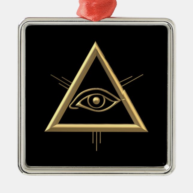 Ornement En Métal Symbole de l'oeil de Dieu "à trois dimensions" (Devant)