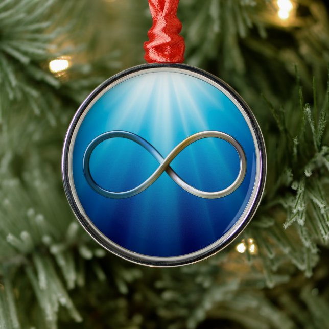 Ornement En Métal Symbole d'infini | Cadeaux de mathématiques Cool (Arbre)