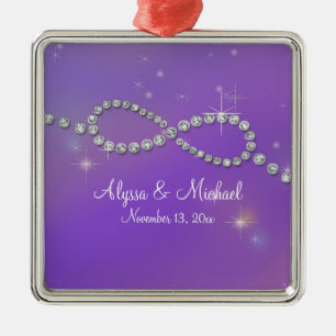 Ornement En Métal Symbole d'infinité rose Signal d'amour infini