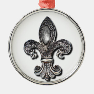 Ornement En Métal Symbole la Nouvelle-Orléans de Flor De Lis Fleur