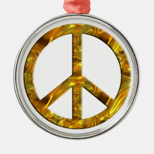Ornement En Métal Symbole PAIX - OR