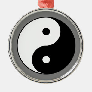 Ornement En Métal SYMBOLE YIN ET Yang (Taijitu taoïste chinois)