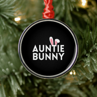 Ornement En Métal Tante Bunny Matching Famille Vêtements de Pâques B