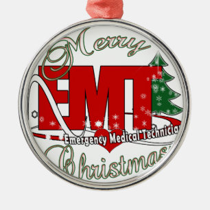 Ornement En Métal Technicien Médicale d'urgence EMT CHRISTMAS