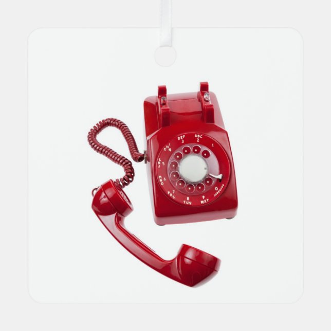 Ornement En Métal Téléphone rouge Rotary (Recto)