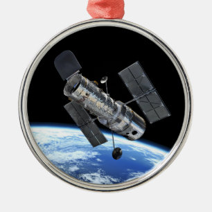 Ornement En Métal Télescope Spatial Hubble Sur Terre Orbit Photo NAS