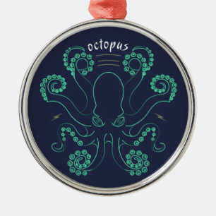 Ornement En Métal Tentacules de céphalopodes octopus