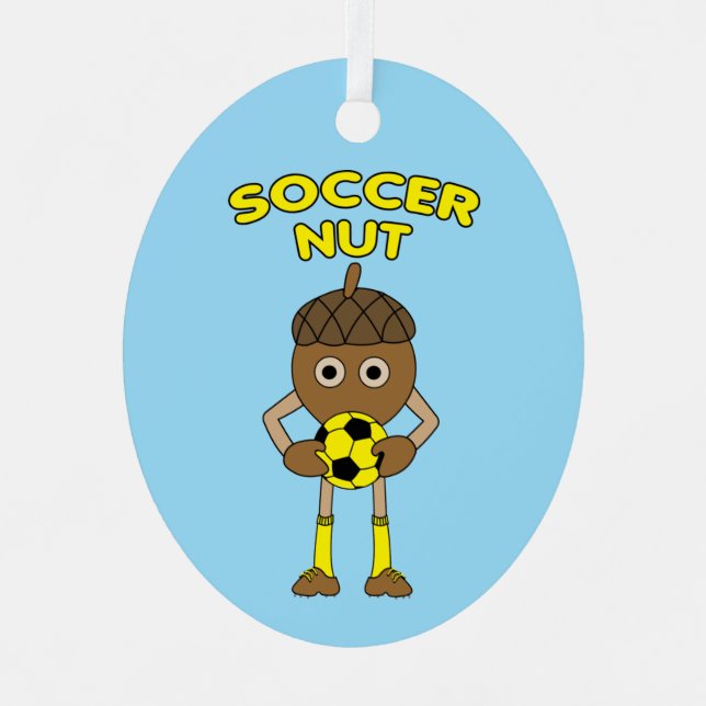 Ornement En Métal Texte de coupe de soccer (Recto)