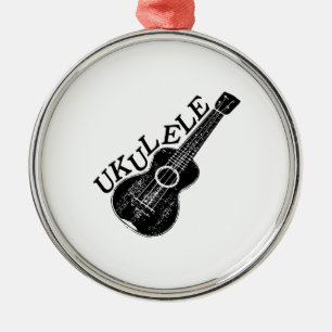 Ornement En Métal Texte Et Image Ukulele