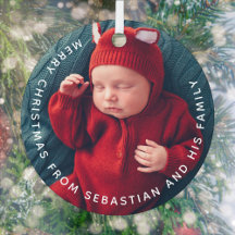 Texte et photo personnalisable Joyeux Noël élégant