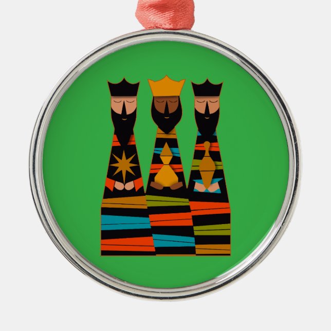 Ornement En Métal Three Wise Men Modern Mid-Century (Devant)