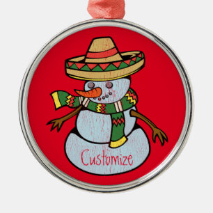 Ornement En Métal Thunder_Cove de Sombrero Père Noël