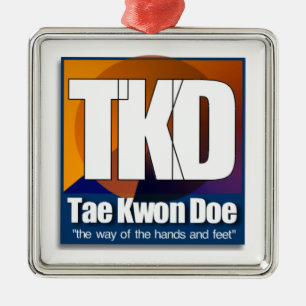 ORNEMENT EN MÉTAL TKD TAEKWONDO CHRISTMAS ORNAMENT MAIN PIEDS