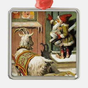 Ornement En Métal Tomte Nisse, aka père noël
