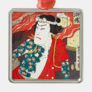 Ornement En Métal Toyohara Kunichika : Kabuki - sapeur-pompier