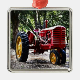 Ornement En Métal Tracteur de Fractalius