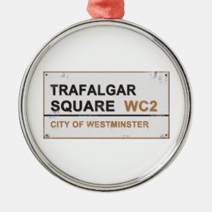 Ornement En Métal Trafalgar Carré London - Signal Vintage