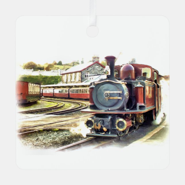 ORNEMENT EN MÉTAL TRAIN À VAPEUR (Recto)