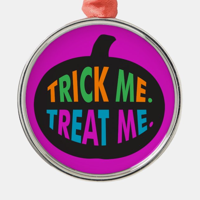 Ornement En Métal Trick Me Traite, Halloween Multi-Couleur (Devant)