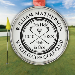 Ornement En Métal Trou en un classique Golf personnalisé