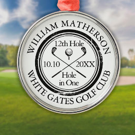 Ornement En Métal Trou en un classique Golf personnalisé