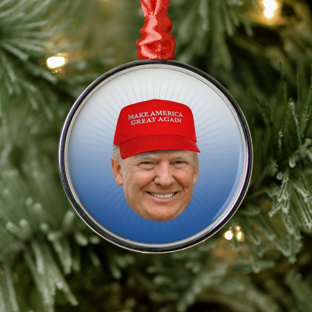 Ornement En Métal TRUMP MAGA Noël (Arbre)