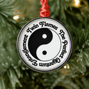 Ornement En Métal Twin Flames Quantum Entanglement Yin Yang