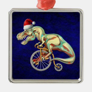 Ornement En Métal Tyrannosaurus Rex Père Noël