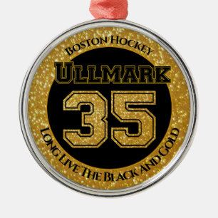 Ornement En Métal Ullmark de hockey de Boston 35