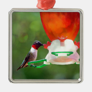 Ornement En Métal Un colibri à gorge rubis